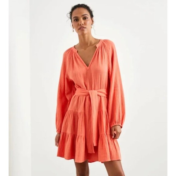 Rails Aureta Mini Dress in Papaya Orange Size XSmall - Picture 1 of 16
